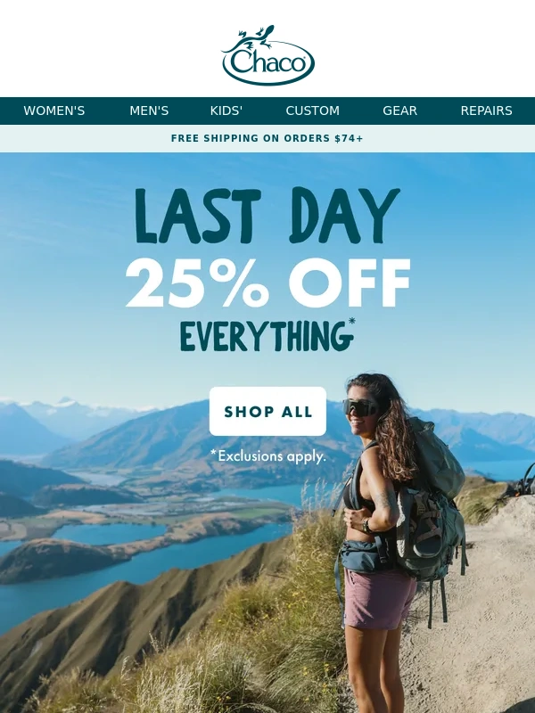 Chaco - Final Hours: Save 25% Off Sitewide