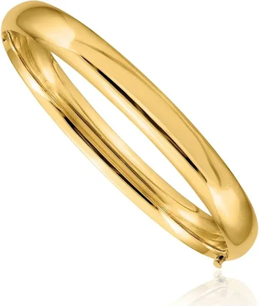 Solid Yellow Gold 4.75mm Bangle Bracelet 5mm