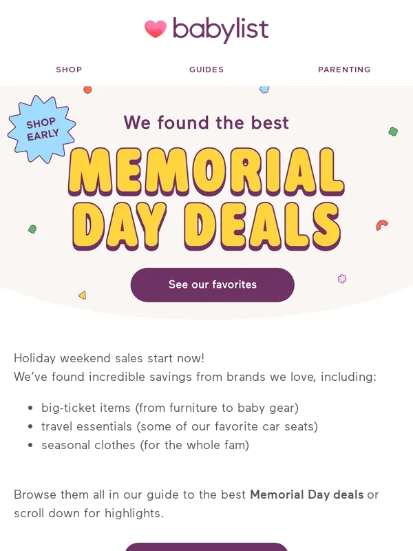 Babylist - ?‍♀️ Deals start now: our fave Memorial Day finds ?️‍♀️