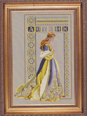 Lavender and Lace Celtic Autumn Cross Stitch Pattern