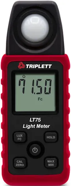 Triplett LT75-NIST Digital Light Meter Lux/Fc