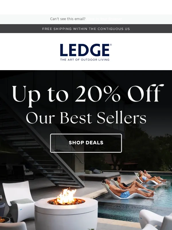 Ledge Lounger - Selling Fast: Up to 20% Off Best Sellers