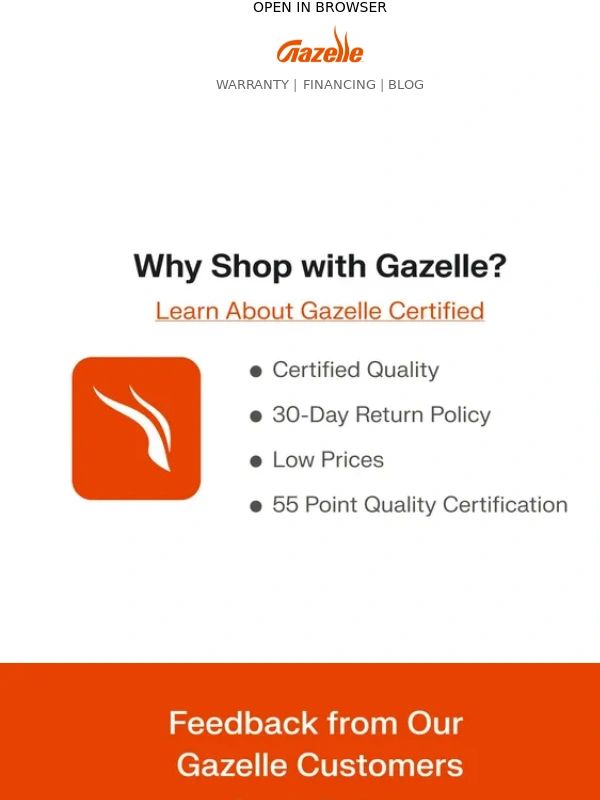 Gazelle - Black Friday has nothing on us