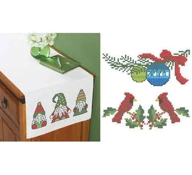 Herrschners Christmas Dresser Scarf Set