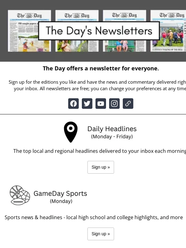 The Day - Get FREE newsletters that keep you informed