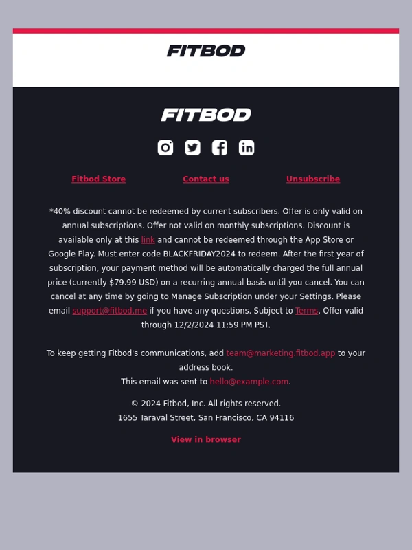 Fitbod - 40% OFF Fitbod Starts Now!
