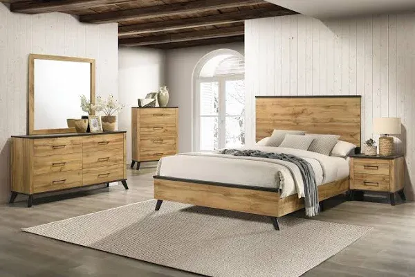Coaster Kaywood 5-Piece Natural Pine Bedroom Set