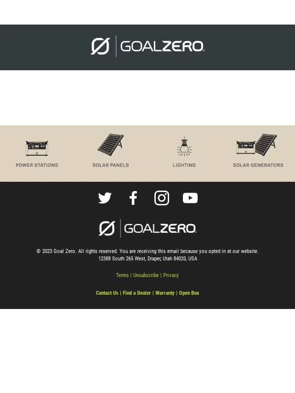 Goal Zero - Biggest Summer Sale Discounts ?