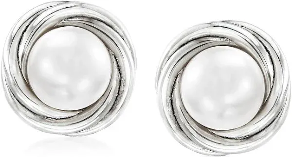 Sterling Silver Cultured Pearl Clip-On Earrings