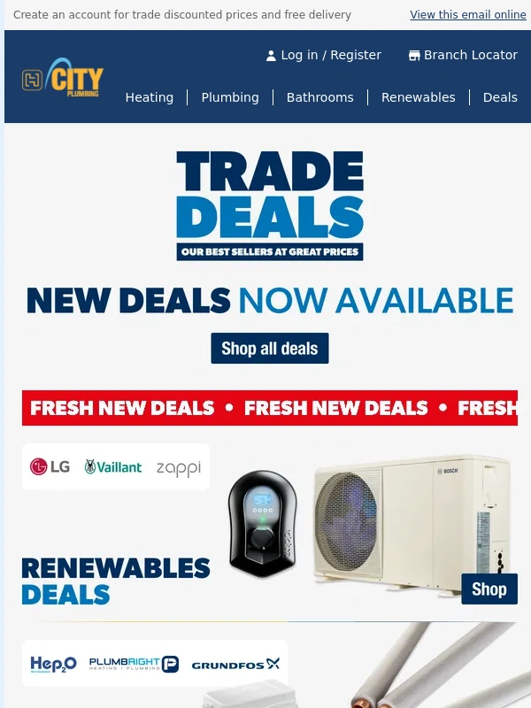 City Plumbing - New deals alert ?