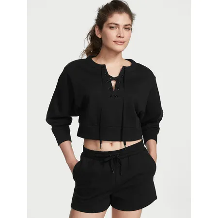 Victoria's Secret Cotton High-Rise Fleece Shorts.$10.99