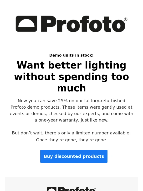 Profoto - Get 25% off refurbished Profoto gear!