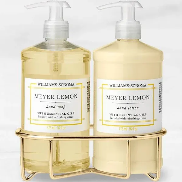 Williams Sonoma Meyer Lemon Hand Soap & Lotion 3-Piece Kitchen Set