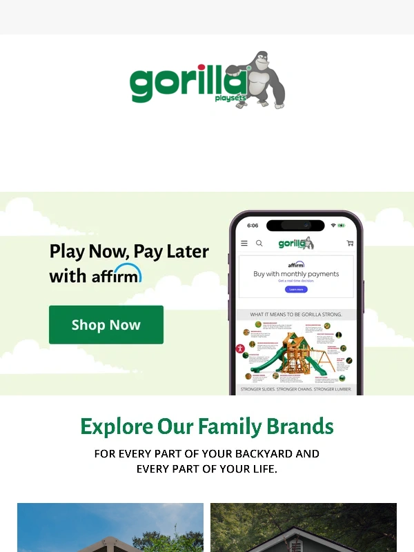 Gorilla Playsets - LAST CHANCE: MEMORIAL DAY SAVINGS