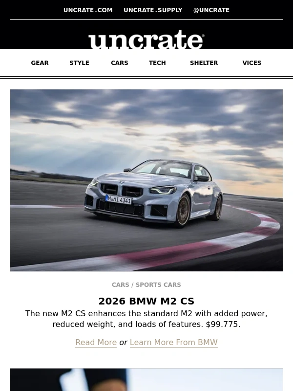 Uncrate - 2026 BMW M2 & more