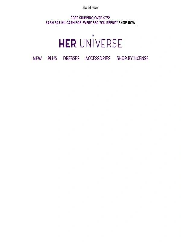 Her Universe - ? Buy 1,Get 2 FREE on CLEARANCE styles ? Limited time ❗