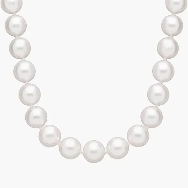 Blue Nile Classic Akoya Cultured Pearl Strand Necklace 18k White Gold