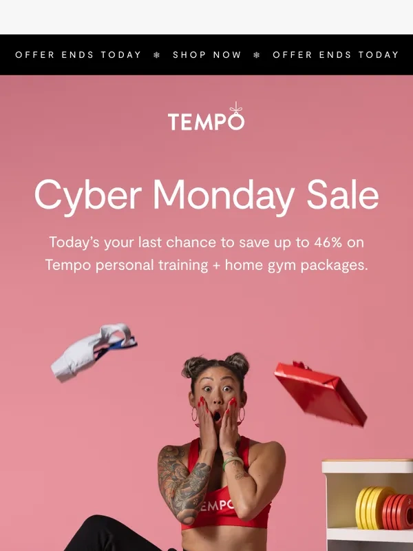 Tempo - ? Monday Sale: Save up to 46% and get a $50 credit for apparel