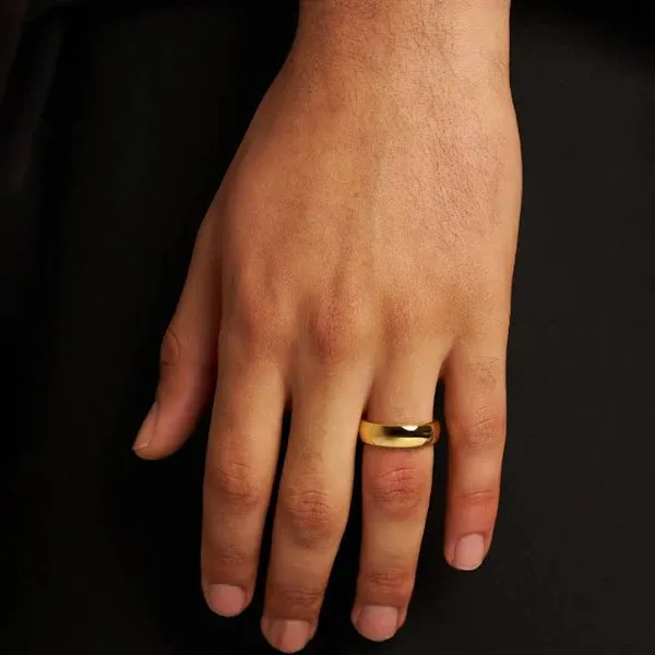 18ct Gold Tungsten Wedding Ring