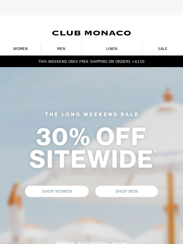 Club Monaco - Weekend plans? Refreshing your wardrobe