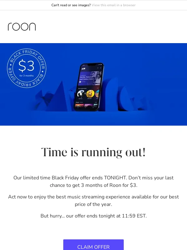 Roon - Last Chance! 3 months of Roon for $3