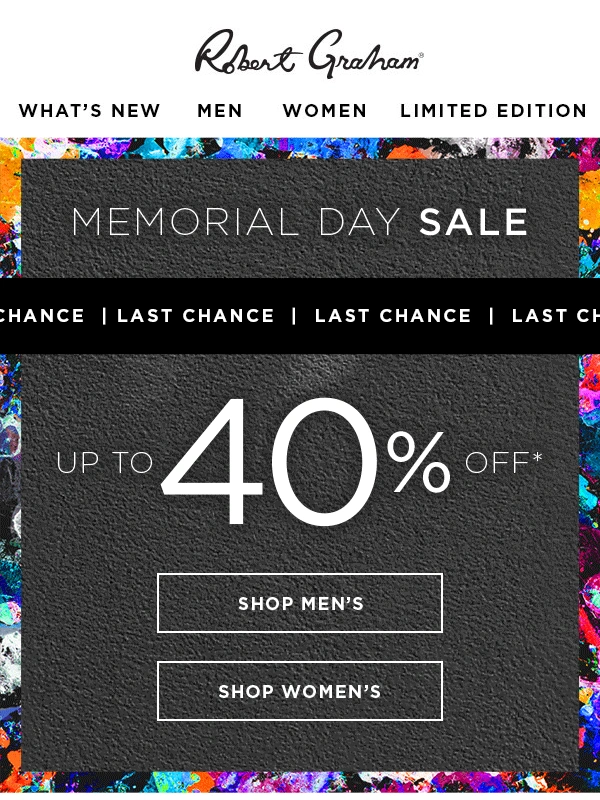 Robert Graham - Last Day. Up to 40% OFF sale is Fading Fast