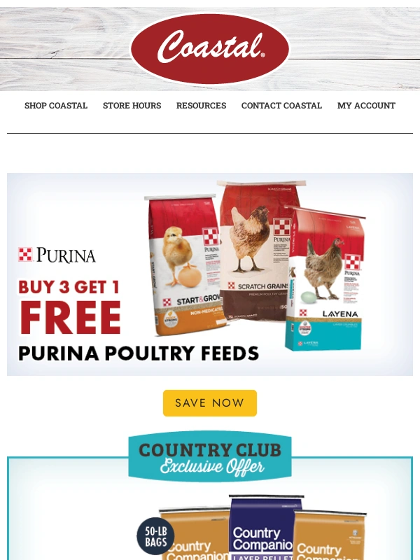 Coastal Farm and Ranch - LAST DAY to Save! Load Up on Feed Including Fly Grubs and Sheep & Goat Chow