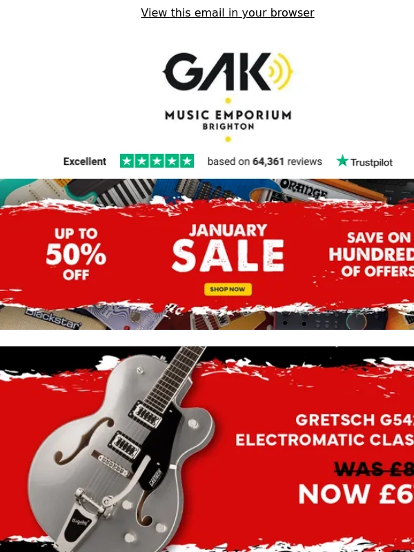 GAK - Top offers this January Sale - GAK Music Emporium