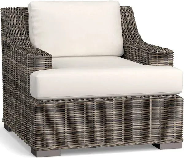 Huntington Wicker Slope Arm Outdoor Lounge Chair