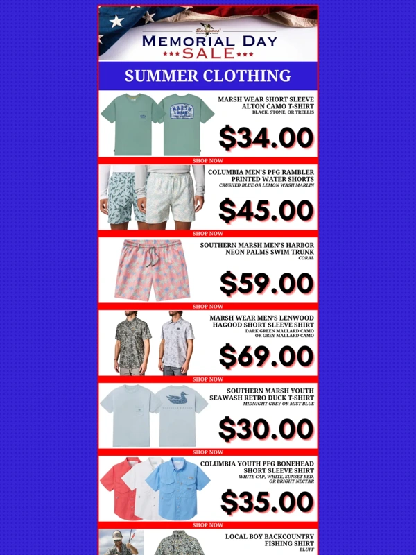 Simmons Sporting Goods - Memorial Day Sale: Shop Summer Clothing at Simmons!