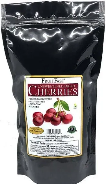FruitFast Organic Unsweetened Dried Tart Cherries