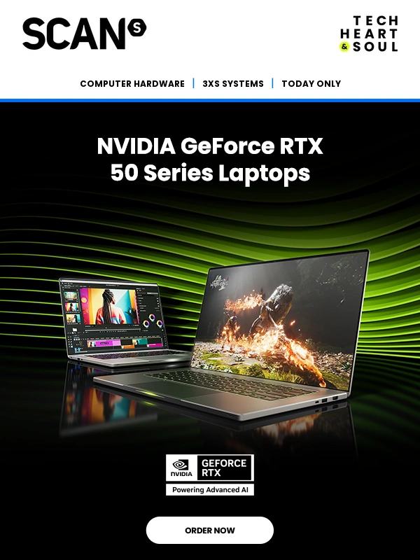 Scan - NVIDIA GeForce RTX 5090 & 5080 Laptops are now available to order at Scan