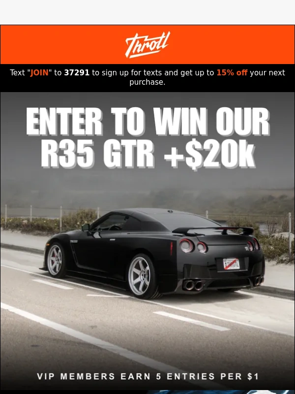 Throtl - Win Our Nissan GTR!