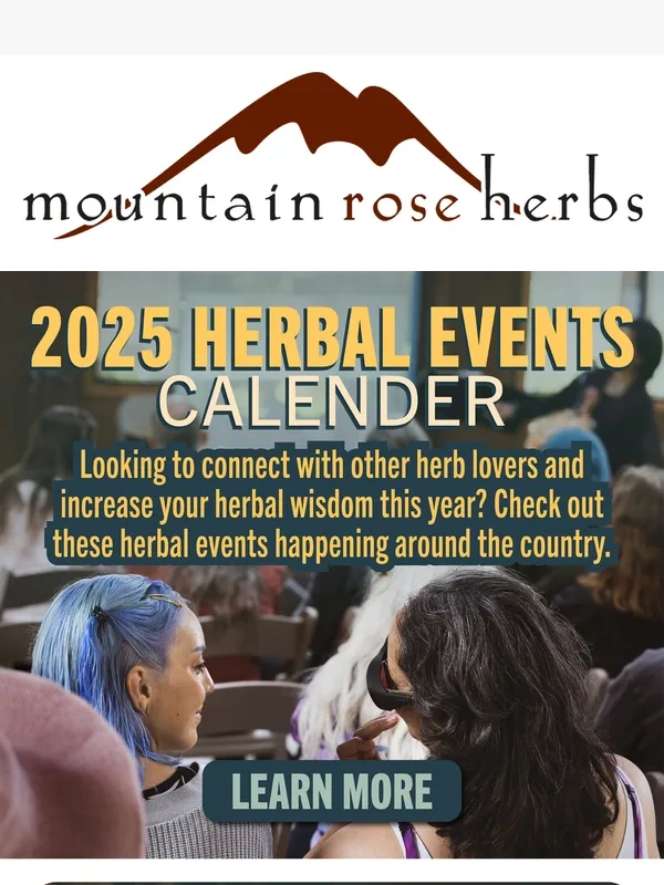 Mountain Rose Herbs - 2025 Event Calender