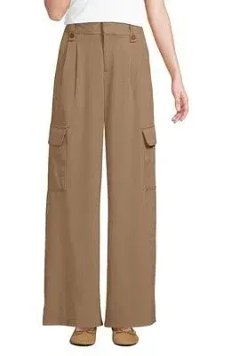 Women's Tall Soft Polish Cargo High Rise Wide Leg Pants