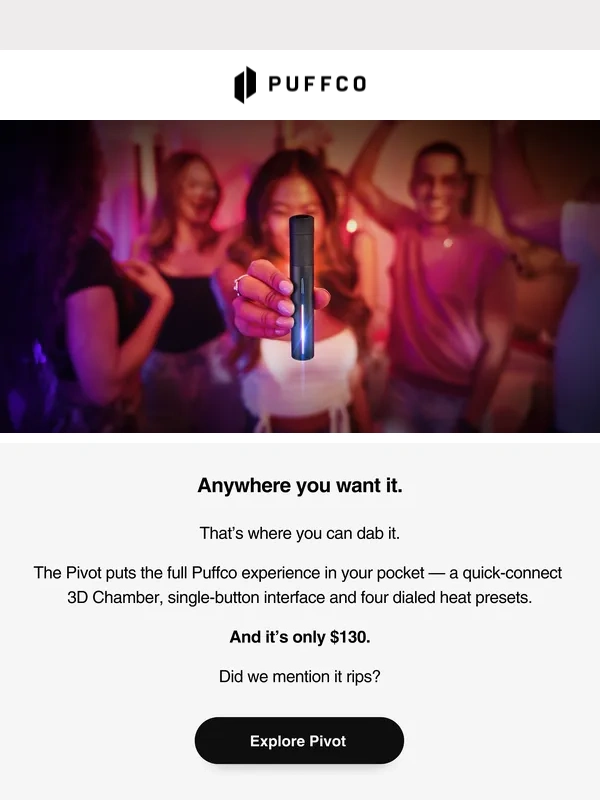 Puffco - ICYMI: the all-new Pivot