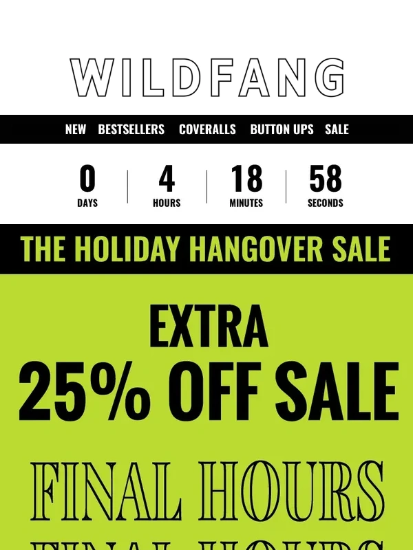 Wildfang - Up to 90% OFF ends TONIGHT