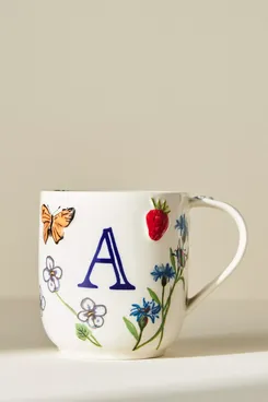 Anthropologie Monogrammed Monarch Mug