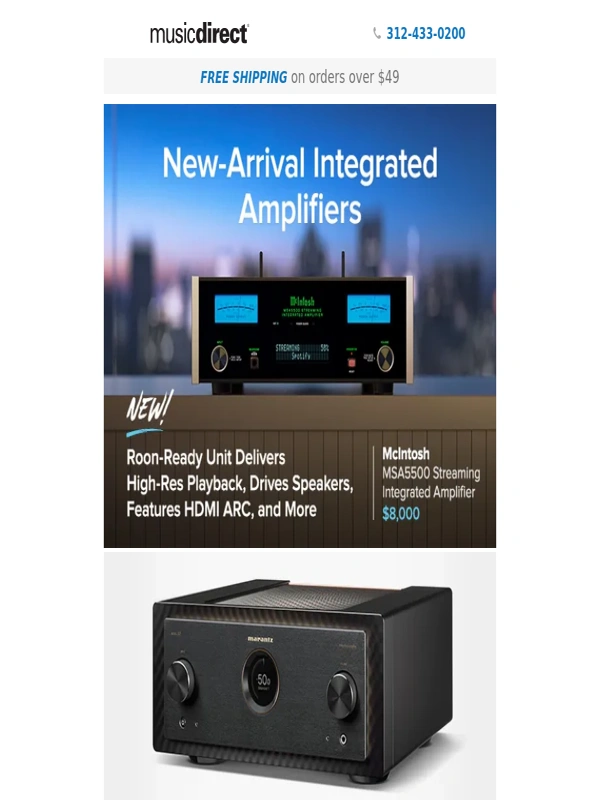 Music Direct - ♫ New-Arrival Integrated Amplifiers: In-Stock And Ready To Ship