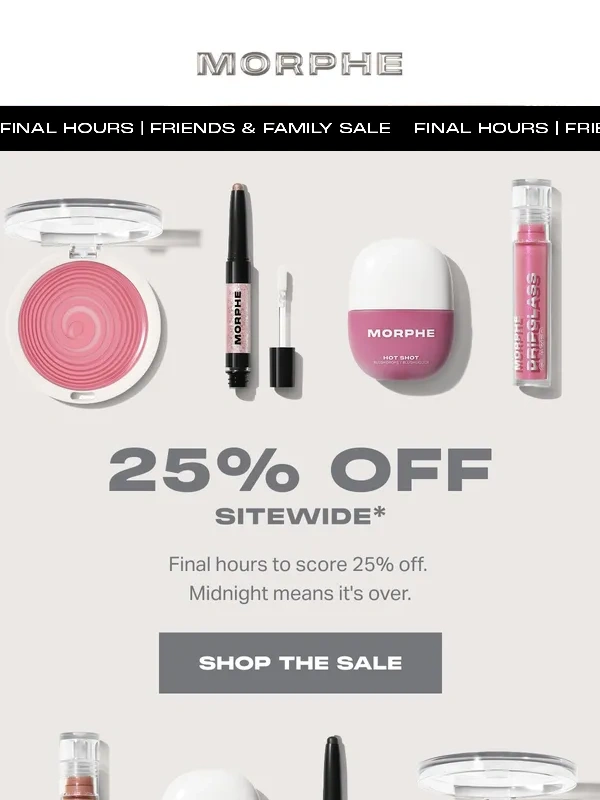 Morphe - LAST CALL: 25% OFF SITEWIDE