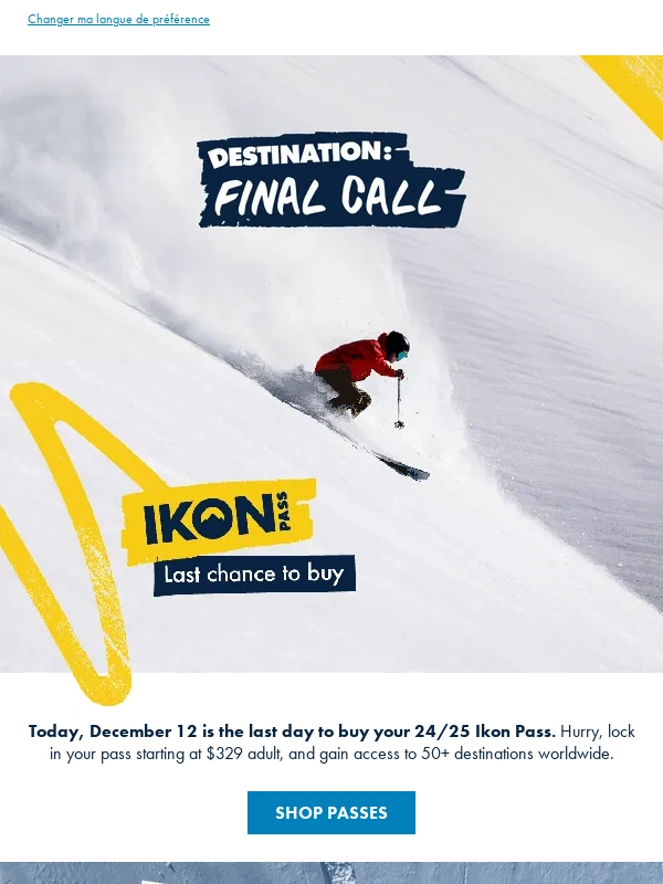 Ikon Pass - ? Today is the last day to get a 24/25 Ikon Pass