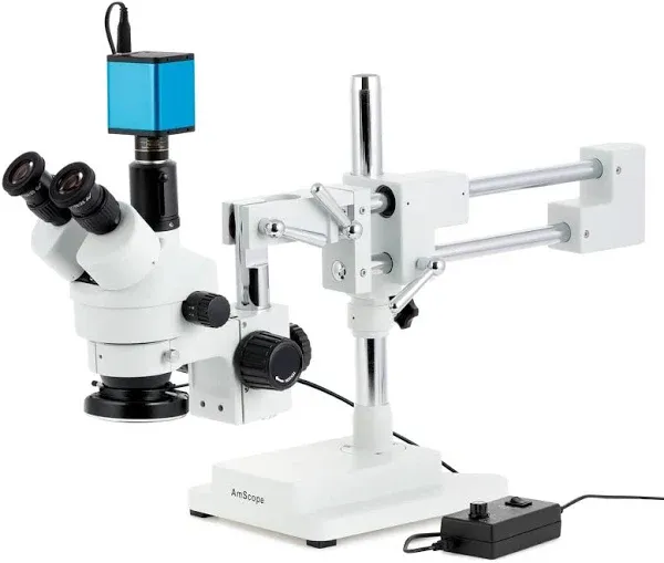 AmScope 7X-45X Simul-Focal Stereo Zoom Microscope
