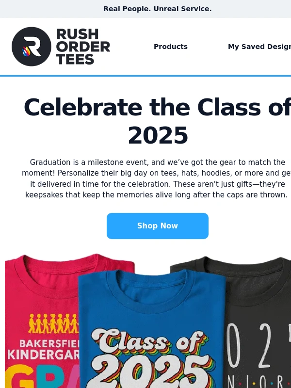 Rush Order Tees - Graduation Gear Starts Here