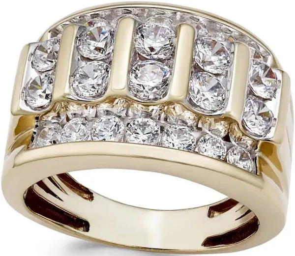 Men's - Diamond Elevated Cluster Ring, 3 ct. t.w., 10k Gold