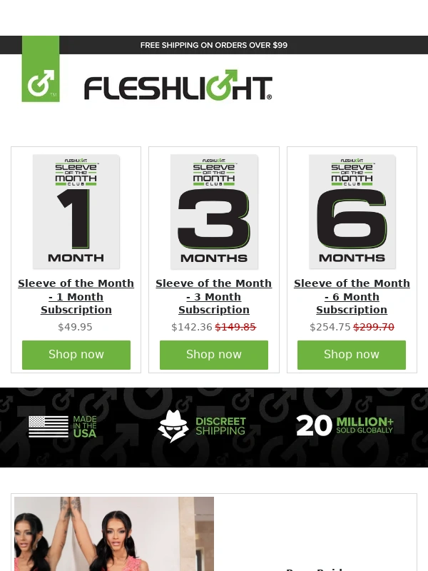 Fleshlight - ? A New Sleeve Every Month? Yes,Please
