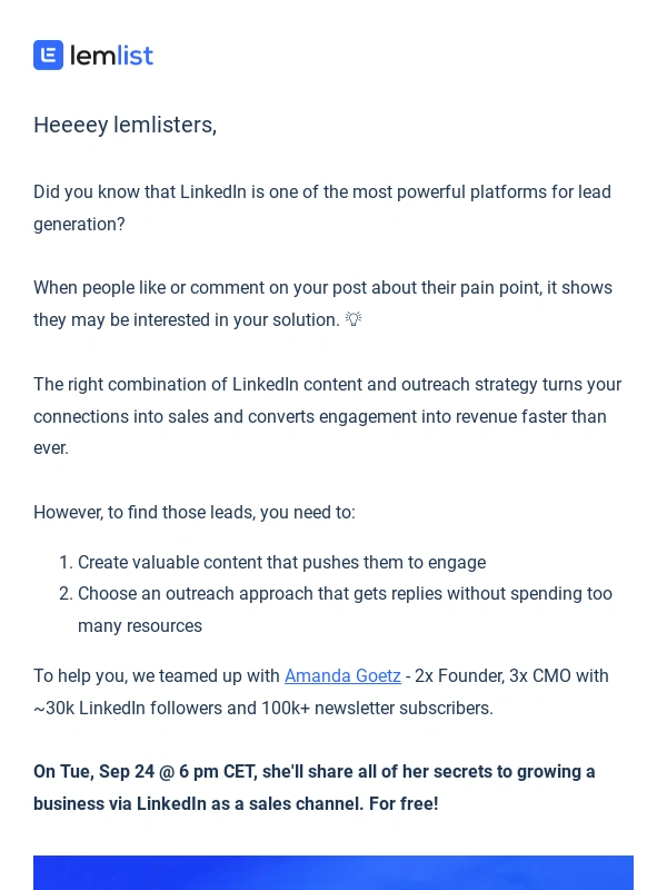 Lemlist - 5 steps to make $ales on LinkedIn