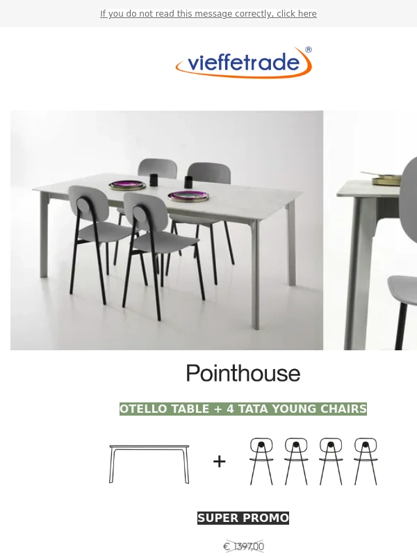 TRIANGL - ? Unmissable Offer: Pointhouse Table + Chairs for only €999!