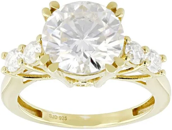 14K Yellow Gold Moissanite Dew