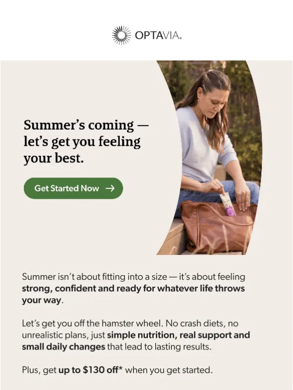OPTAVIA - Your summer body starts now — get up to $130 off!*