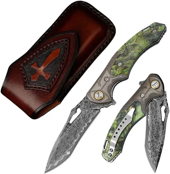 Handmade Damascus Hunting Knife